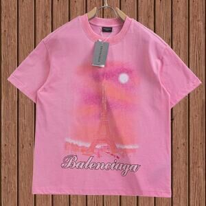 Classic Women's Balenciaga Short Sleeve Pink